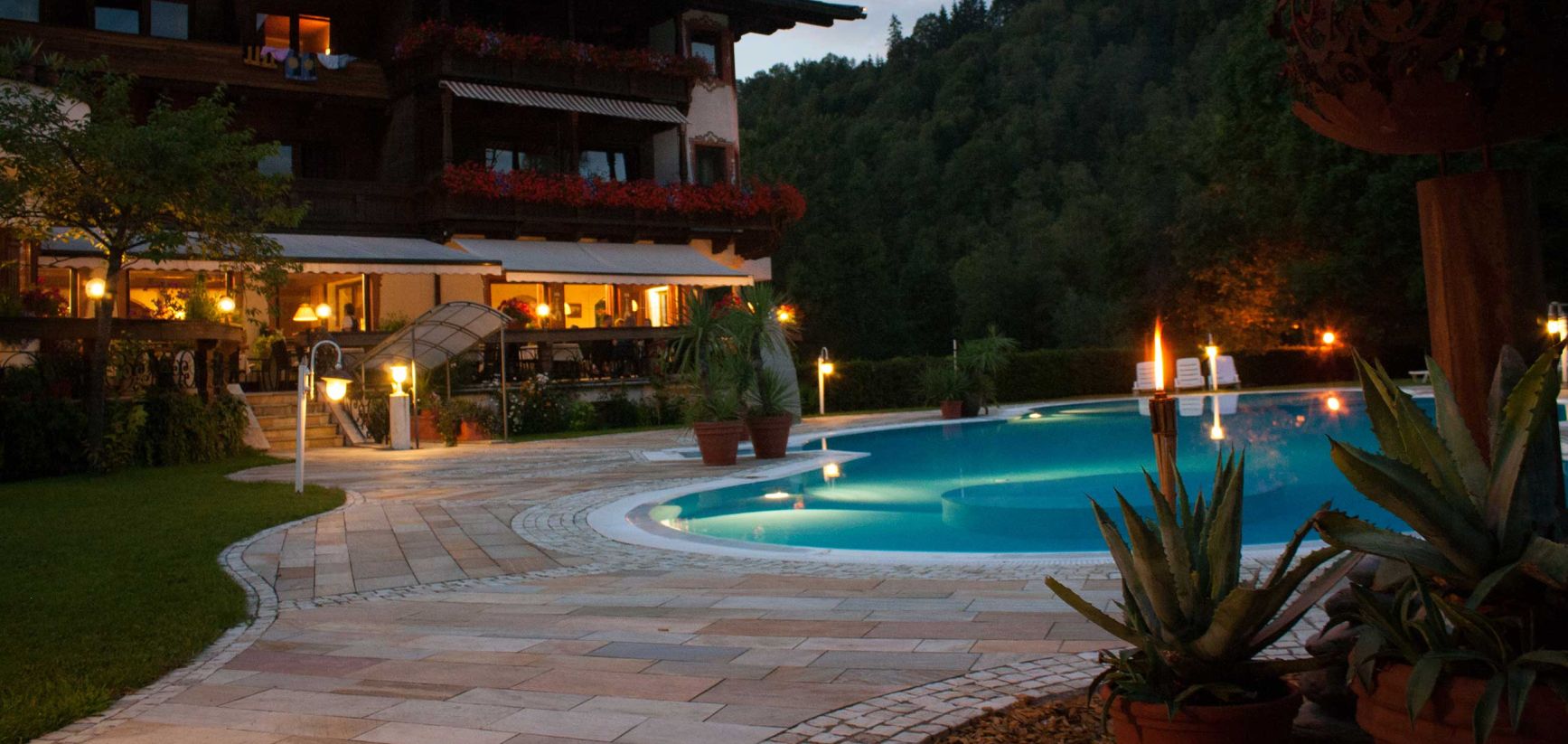 Hotel pool in the Wildschönau Valley
