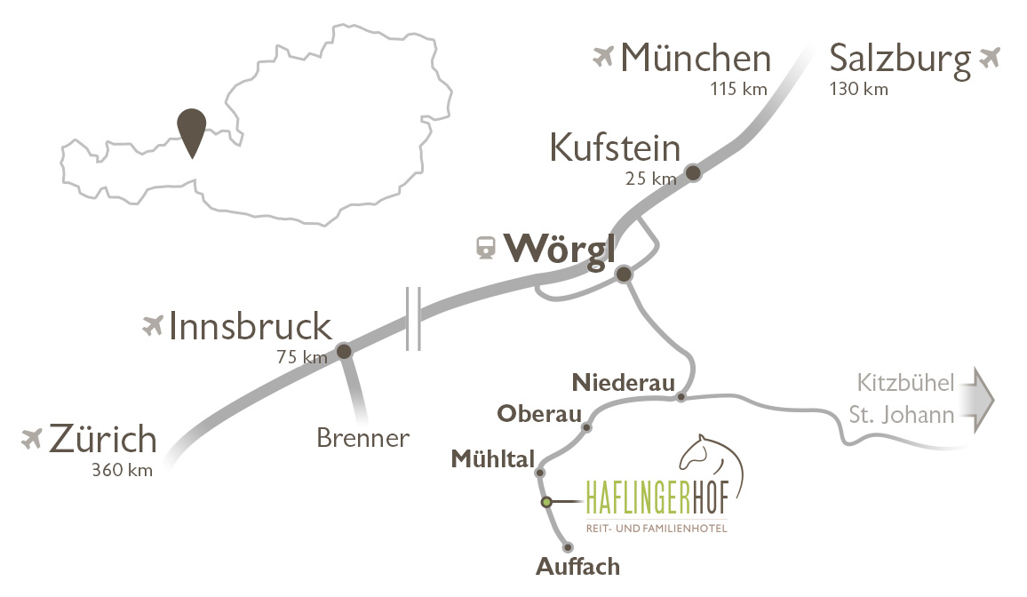 Arrival Map Hotel Haflingerhof, Wildschönau